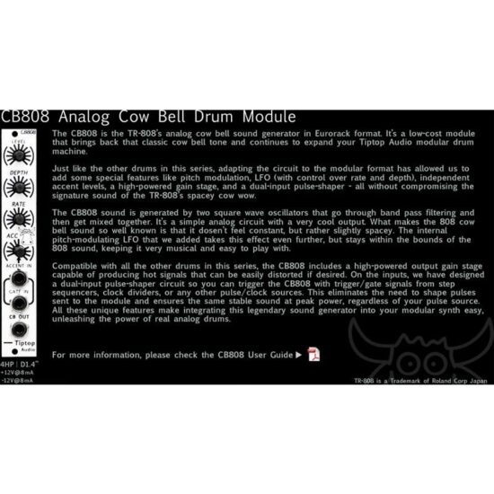 TIPTOP AUDIO CB-808/TR808 Cowbell – Image 3