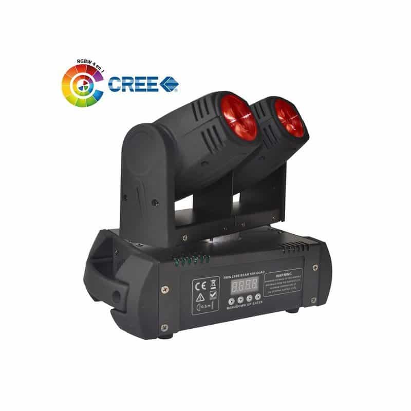 Power Lighting TWIN LYRE BEAM 10W QUAD – Image 1