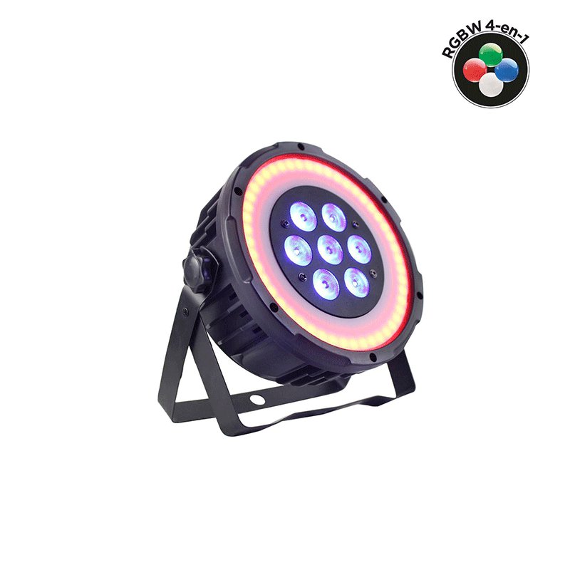 Power Lighting PAR SLIM 7x10W QUAD RING – Image 1