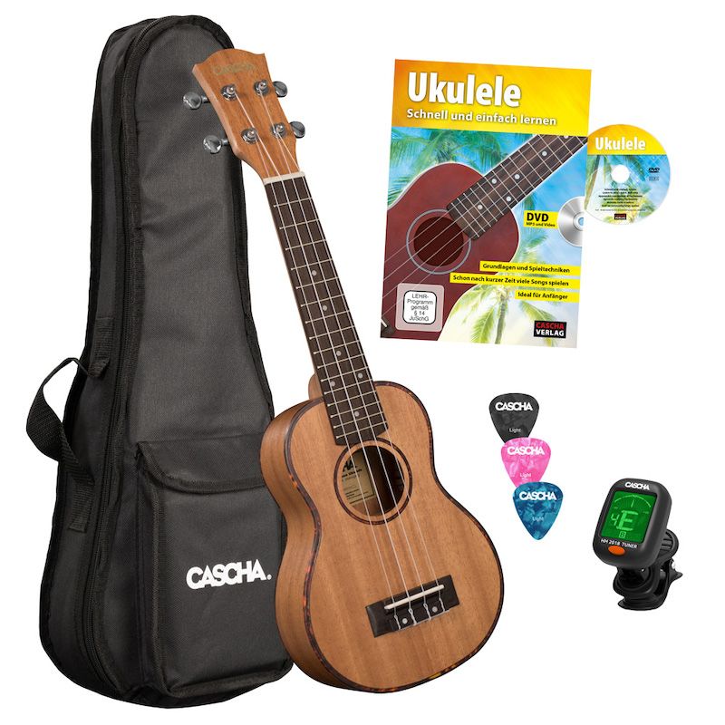 Ukulele Soprano Mahogany Pack CASCHA – Image 1