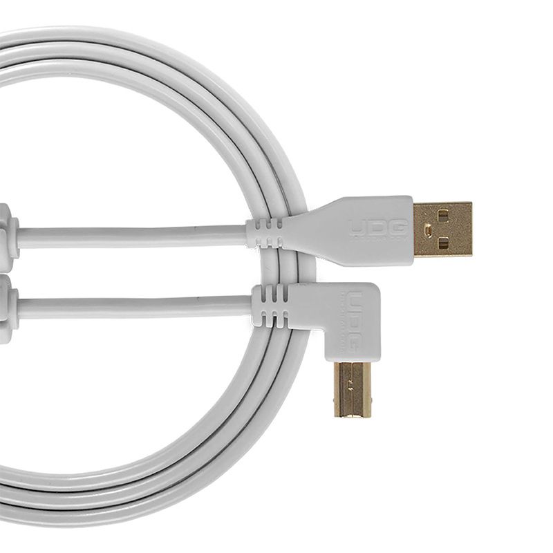 UDG Cable USB Blanc 2m. coudé – Image 1
