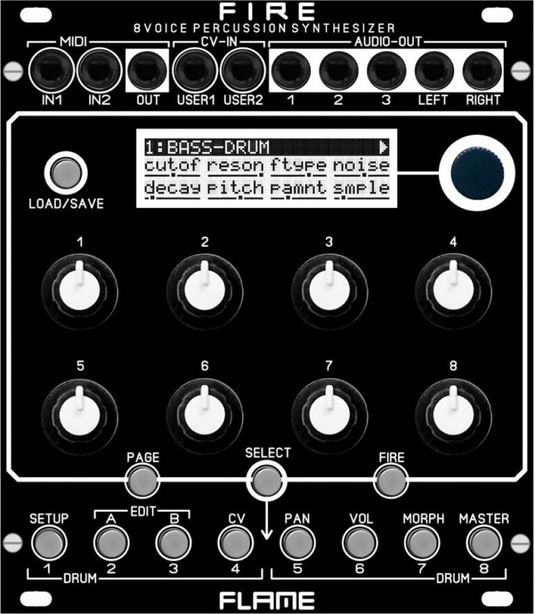 Flame Fire Drum Synth Module