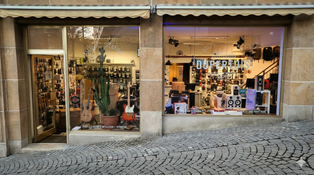 image du magasin historique Dupertuis Electronique à la rue de la grotte à Lausanne