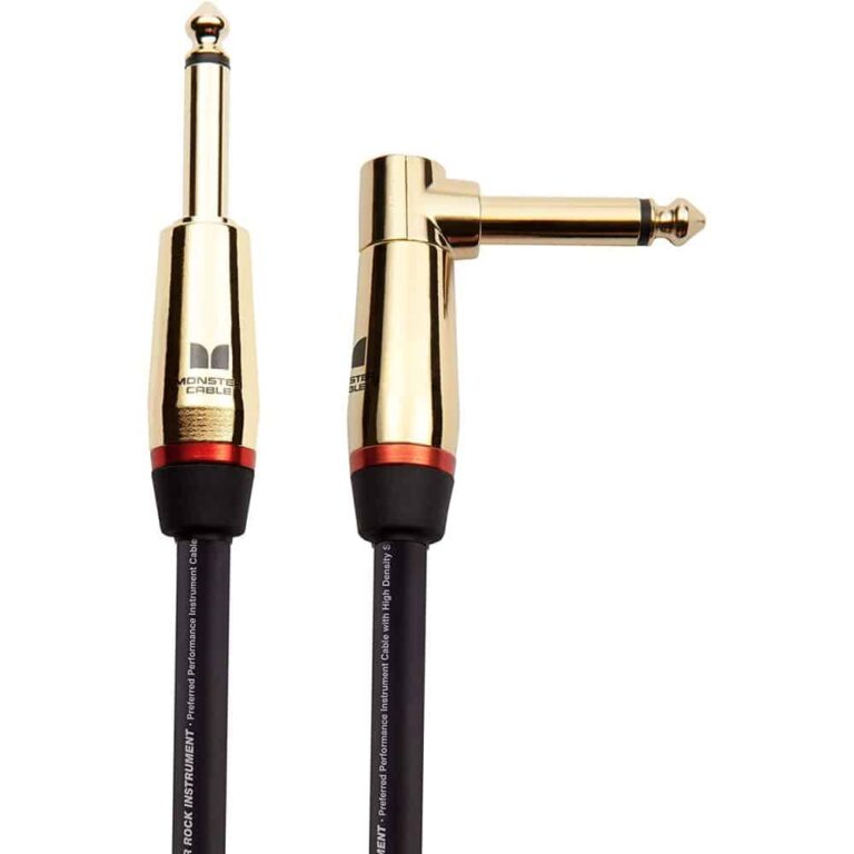 Monster Rock Câble d’instrument – Jack coudé vers Jack droit 3.6m