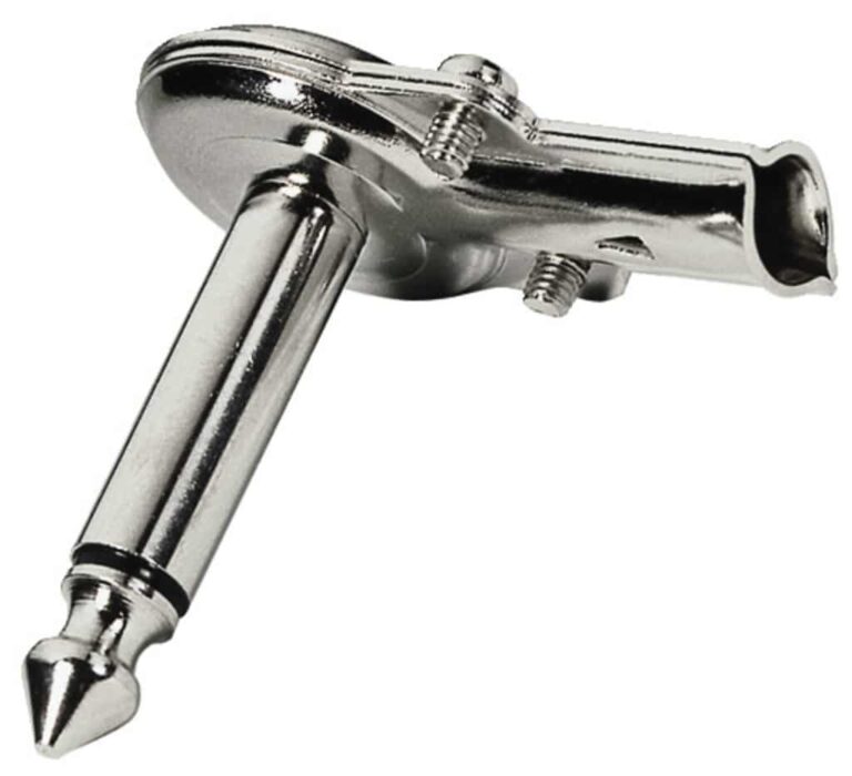 Fiche jack 6,35 mâle mono, coudée