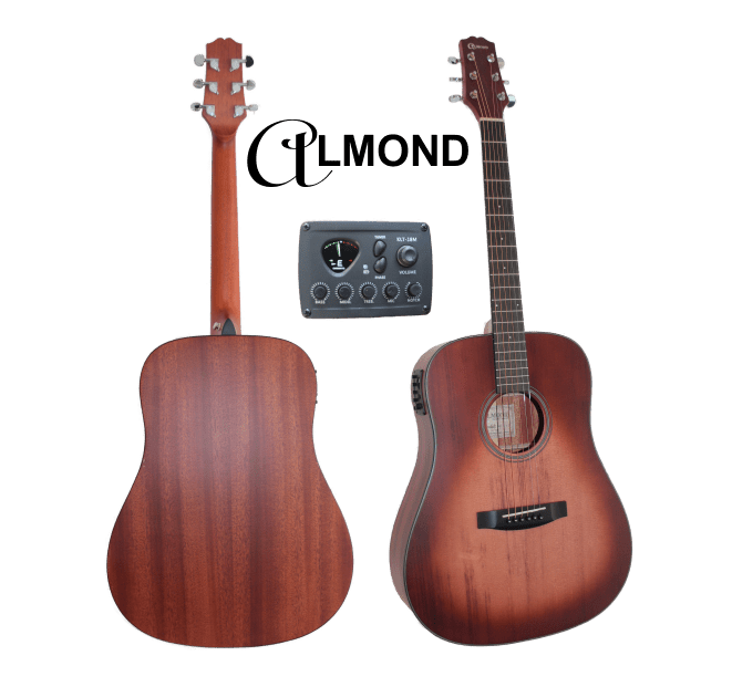 ALMOND Guitar Dreadnought E/A Solid