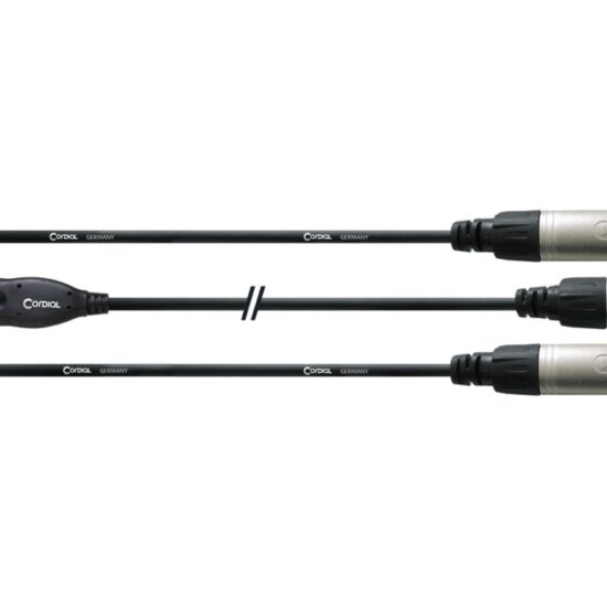 CORDIAL CFY 0.3 FMM câble Y-XLR, 0.3m – Image 1