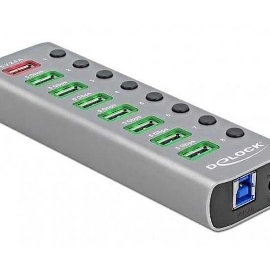Delock Hub USB 63264 USB 3.0 - 7x USB-A – Image 1