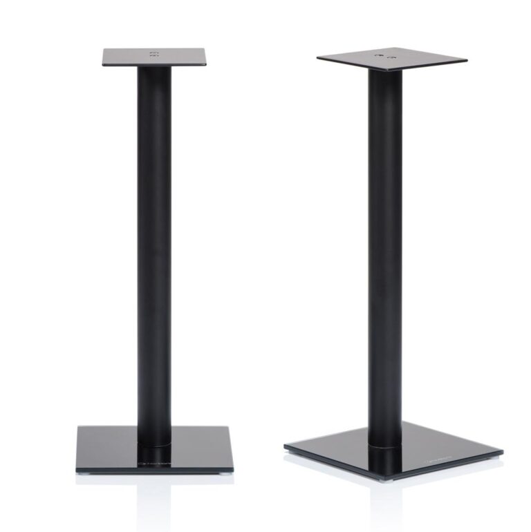 Norstone Stand HP Epur NOIR satin - Métal/Verre (paire)