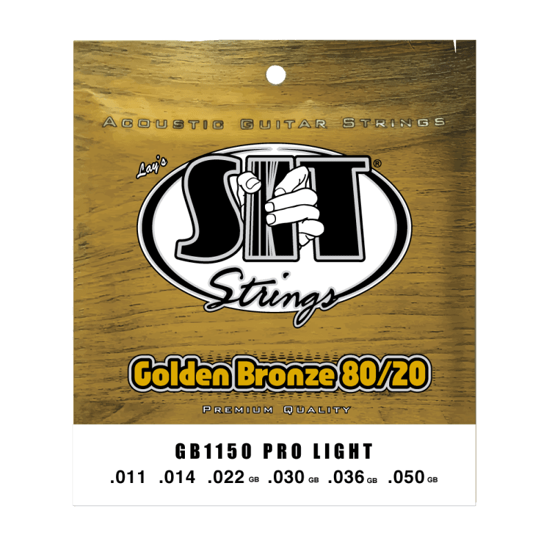 Guitar Strings Acoustic Golden Bronze 80/20 .011-.050 Pro Light – Image 1