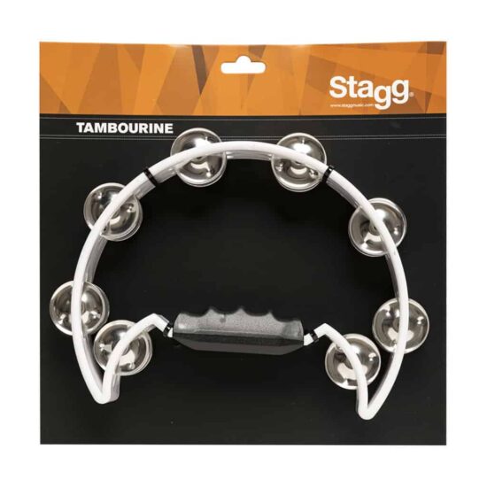 STAGG Tambourine Half Moon Blanc – Image 1