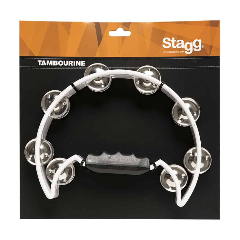 STAGG Tambourine Half Moon Blanc – Image 1